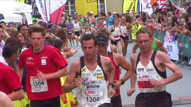 Start zum Holzstraßenlauf, Thomas Rossmann siegte im 6,1 km Lauf